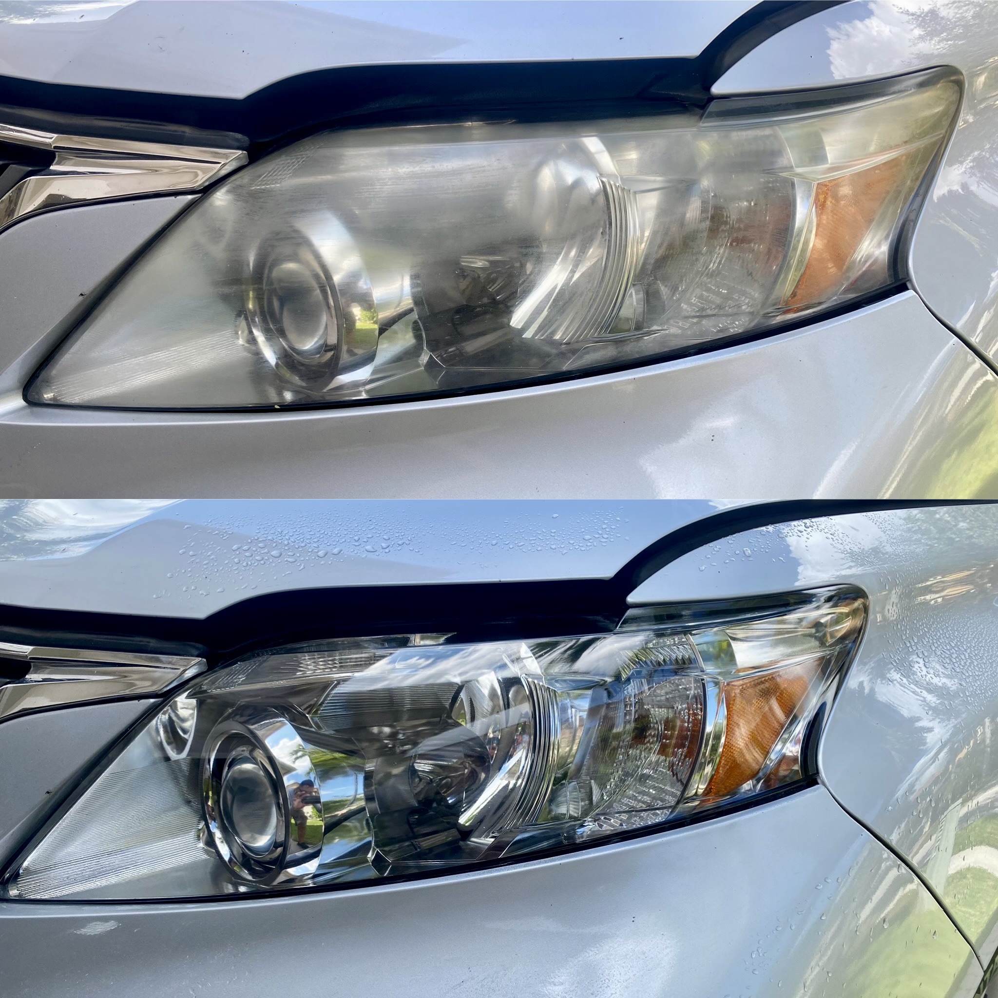 headlight restoration before and after