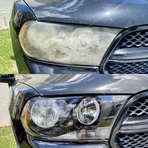 headlight restoration before and after