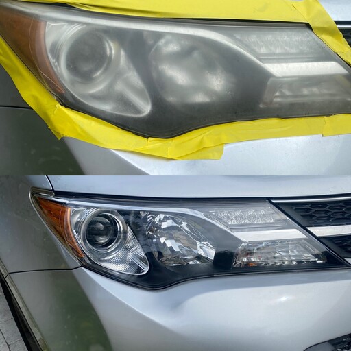 headlight restoration before and after
