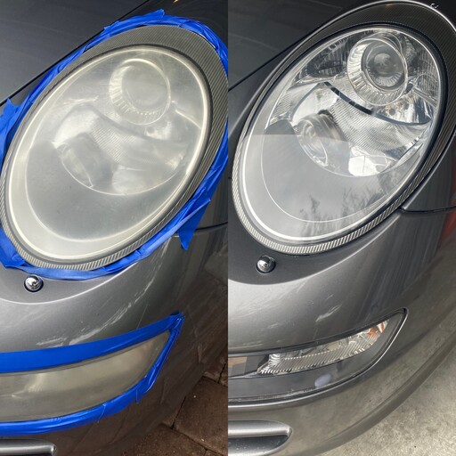 headlight restoration before and after